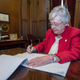 Alabama Gov. Kay Ivey signing a bill that virtually outlaws abortion in the state on Wednesday, May 15, 2019, in Montgomery, Ala.